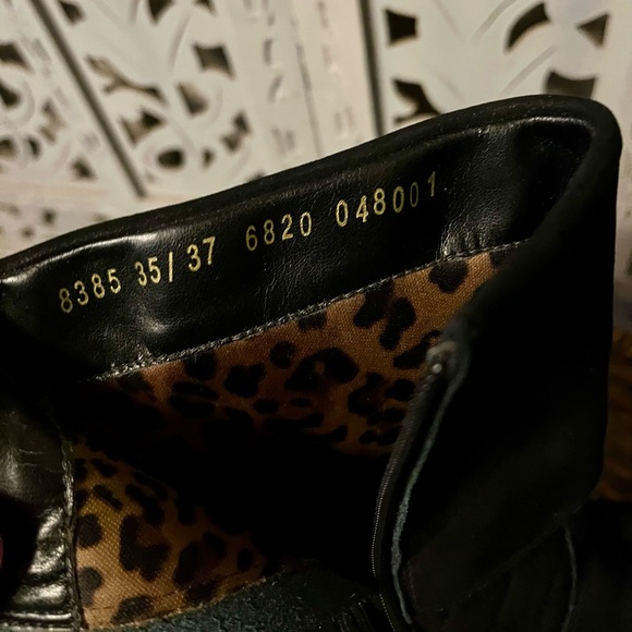 CARMEN STEFFENS Classy & sassy black  suede style zip up high heel ankle boots - Picture 6 of 9